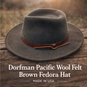 Mens Dorfman Pacific Wool Felt Rancher Hat XL